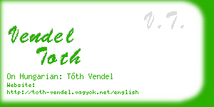 vendel toth business card